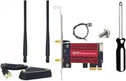 WiFi 7 BE200 Pro Pcie Wireless Network Adapter+8DB Antenna BT5.4 Band 2.4G/5G/6GHz BE200 WiFi Card for Win11 Linux