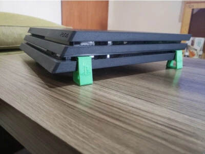 4 x Sony PlayStation 4 Pro Set Console Risers Corner Feet PS4 Pro Logo Stands
