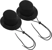 VERDANVERSE 2pcs Christmas Hat for Dogs and Cats Decorative Puppy Hat with Chin Strap Pet Accessory for Parties and Celebrations Fashionable Holiday Costume