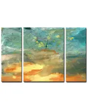 Ready2HangArt Abstract Landscape 3pc Wrapped Canvas Wall Art by Tristan Scott