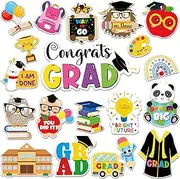JAPBOR Graduation Car Magnet Decor - 20PCS Kindergarten Graduation Decoration Magnetic, Preschool Graduate Refrigerator Magnetic Stickers, Congrats Grad Fridge Magnets for School Classroom Home Decor