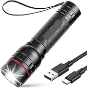G1000 Super Bright Torch Flashlight, Tactical Flashlight with 3 Lighting Modes, Portable Powerful Torch for Emergency Hiking Home (Battery Included)