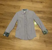 Lilly Pulitzer Jonni Shirt Striped- True Blue Who Dunnit Stripe Size 2 NWT
