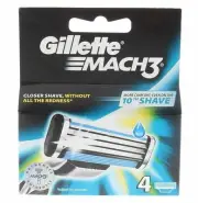 Gíllette Mach 3 Razor Refill Cartridges 4 Count