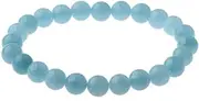 [IBOWZ] Crystal Bracelet Bead Bracelets Charm Bracelets for Womens, 7 Chakra Beads Natural Brazilian Amazonite Bangle Jewelry Elastic Yoga Energy Pray Protection Blue Bracelets Charm Diffuser Women