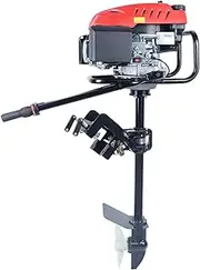 4 Stroke 6HP Outboard Motor, 170 CC Fishing Boat Motor Engine with Air Cooling Single Cylinder Heavy Duty Boat Engine Marine Engine with TAS Ignition System, 3600 r/min,3.2KW