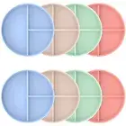 8Pcs Divided Dinner Tray Lunch Container Food Plate Home/Picnic Microwave Safe⇕