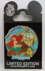 Disney Ariel, King Triton, Sebastian, Flounder Happy Father's Day 2008 LE Pin