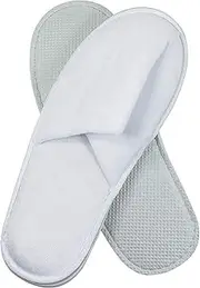 World Amenities | Premium Spa Slippers Bulk Unisex | Closed Toe, Individually Wrapped | Hotel Slippers