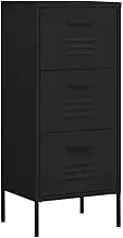 Steel Storage Cabinet 42.5x35x101.5cm Black - Heavy Duty Organizer for Garage, Office & Home, Space-Saving Design with Durable Metal Construction