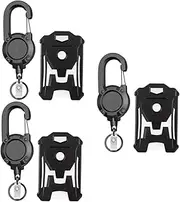 KALLORY Sets Retractable Badge Holder for Office Card Sleeve Lanyard Clip Sturdy Card Holder for Nurses