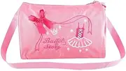 Dance Bag, Ballet Tote, Ballet Shoulder Bag Lightweight Swim Bag for Kids Girl(Pink)