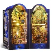 DIY Book Nook Kit Dollhouse Magic Booknook Bookshelf Interstellar Exploration