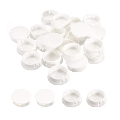 26Pcs 1-1/4" Plastic Hole Plugs Panel Flush Type Knockout Locking Plugs, White