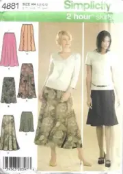 4881 SIMP MISSES' PULL ON GORED SKIRT 2 LENGTHS & SKIRT 3 LENGTHS SZ 6-12