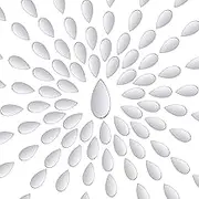 Teardrop Shaped Craft Mirrors Mini Glass Mirror Tiles Small Mirror Mosaic Tiles DIY Mirror Tiles Decorative Mosaic Tiles for DIY Craft Home Decor (300 Pieces)