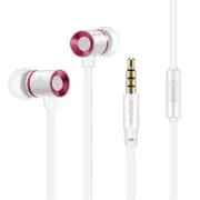 F0 Stereo HiFi In-ear Earphone Headphone with Mic for Xiaomi Samsung S8 Mobile Phone WHITE COLOR