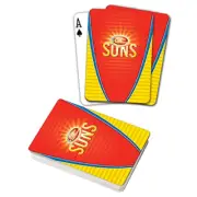 GOLD COAST SUNS AFL TEAM LOGO FULL DECK SET OF PLAYING CARDS POKER