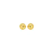 9ct Gold 5mm Diamond-cut Ball Stud Earrings