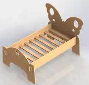 Childrens Butterfly Bed - Vector Drawing DXF For Cutting CNC or Router Laser 051