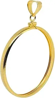 Diamond cut 14k gold filled coin bezel for $5.00 Indian head Gold Coin, US Nickle, Jefferson Nickel Liberty, Buffalo Nickels, mediam, Gold filled, No Gemstone