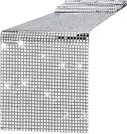 Disco Table Runner,70s Table Decorations Disco Ball Tablecloth - 30x274cm/12x108 Inches Table for 70s Bachelorette Disco