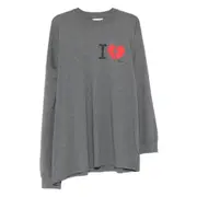 [Magliano] Magliano Broken-heart Print Long-sleeved T-shirt XL GREY