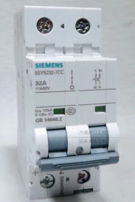 SIEMENS DC Miniature Circuit Breaker MCB 2P 5SY5232-7CC DC 32A
