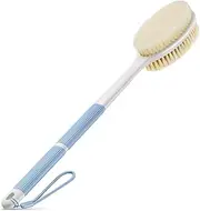 Back Scrubber Anti Slip for Shower,Back Brush Long Handle with Stiff and Soft Bristles,Body Exfoliator for Bath or Dry Brush