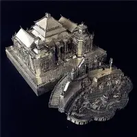 在飛比找Yahoo!奇摩拍賣優惠-鋼達圓明園大水法模型建筑天鵝堡大阪城圣誕村3D立體金屬拼圖玩