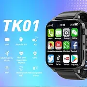 696 TK01 Smart Watch 1.99 inch 4G LTE Cellular Smartwatch Phone Bluetooth 4G Pedometer Call Reminder Sleep Tracker Compatible with Android iOS Men GPS Hands-Fr