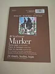 Strathmore Marker Paper Pad 6"X8"-50lb Smooth 24 Sheets