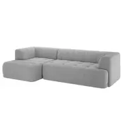 Averill 4 Seater Boucle Upholstered Sofa Grey