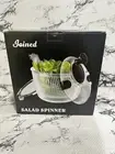 Joined Large Salad Spinner with Storage Lid, Drain Bowl and Colander 5.28Qt New