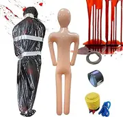 Rukjmqi Halloween Inflatable Corpse - Halloween Inflatable Dead Props - Scary Halloween Inflatable Corpse Prop, Halloween Inflatable Dead Props for Outdoor Backyard Garden