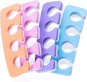 Toe Separators - Soft Two Tone Toe Spacers - Great Toe Cushions - Apply Nail Polish During Pedicure & Other Uses - Iridesi - 12 Pack