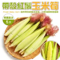 在飛比找PChome24h購物優惠-【果農直配】紅鬚玉米筍(5斤/箱)