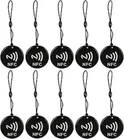 EVTSCan 10 Pcs Programmable NFC Card, with Rewritable, Waterproof Smart Key Card Access Card for Hotel Office, Smartphone, NFC Reader Writer