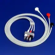 Philips - M1605A Cbl Shielded 3-Ld snaps safety AAMI cable
