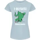 T-Rex Hates Handstands Gymnastics Dinosaur Womens Petite Cut T-Shirt