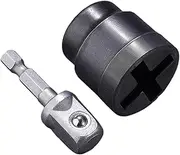 Car Jack Adapter,Socket Converter for Scissor Car Jack - Heavy-Duty Tool Change Converter Rust-Resistant Accessories Attachment for Workshop Tire Trailer Garage