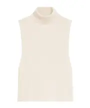 Cashmere blended yarn vest S,XL,XS,L,M albino