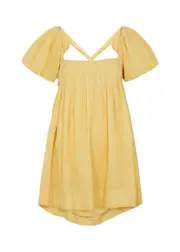 Free People Marina Cotton-gauze Mini Dress - Gold - M (UK 12-14 / M) M (UK 12-14 / M)