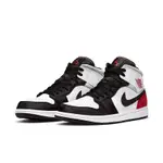 NIKE 籃球鞋 男鞋 運動鞋 包覆 AJ1 喬丹 AIR JORDAN 1 MID SE 黑白紅 852542-100