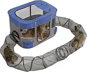 Cat Enclosure with Tunnel, Portable Tunnel Tent for Small Animals | Quick Setup Enclosure Entertaining Balcony Garden Terrace