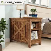 2 Layer Nightstand Bedside End Side Table Sofa Livingroom Bedroom Power Station