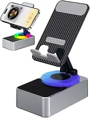 Induction Speaker for Mobile Phone,Portable Wireless Rechargeable Speakers | Music Supplies with 5 Mixed-Mode LED Lights for Almost Any Smartphone and Tablet