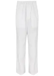 Victoria Beckham Wide-leg Cotton Trousers - White - 16 (UK16 / XL) 16 (UK16 / XL)