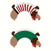 Dachshund U Shaped Floor Mats Non Slip Dirt Resistant Foot Mats for Toilet Home