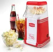 Nostalgia Electrics Coca Cola Mini Counter Top Hot Air Popcorn Maker New - Coke